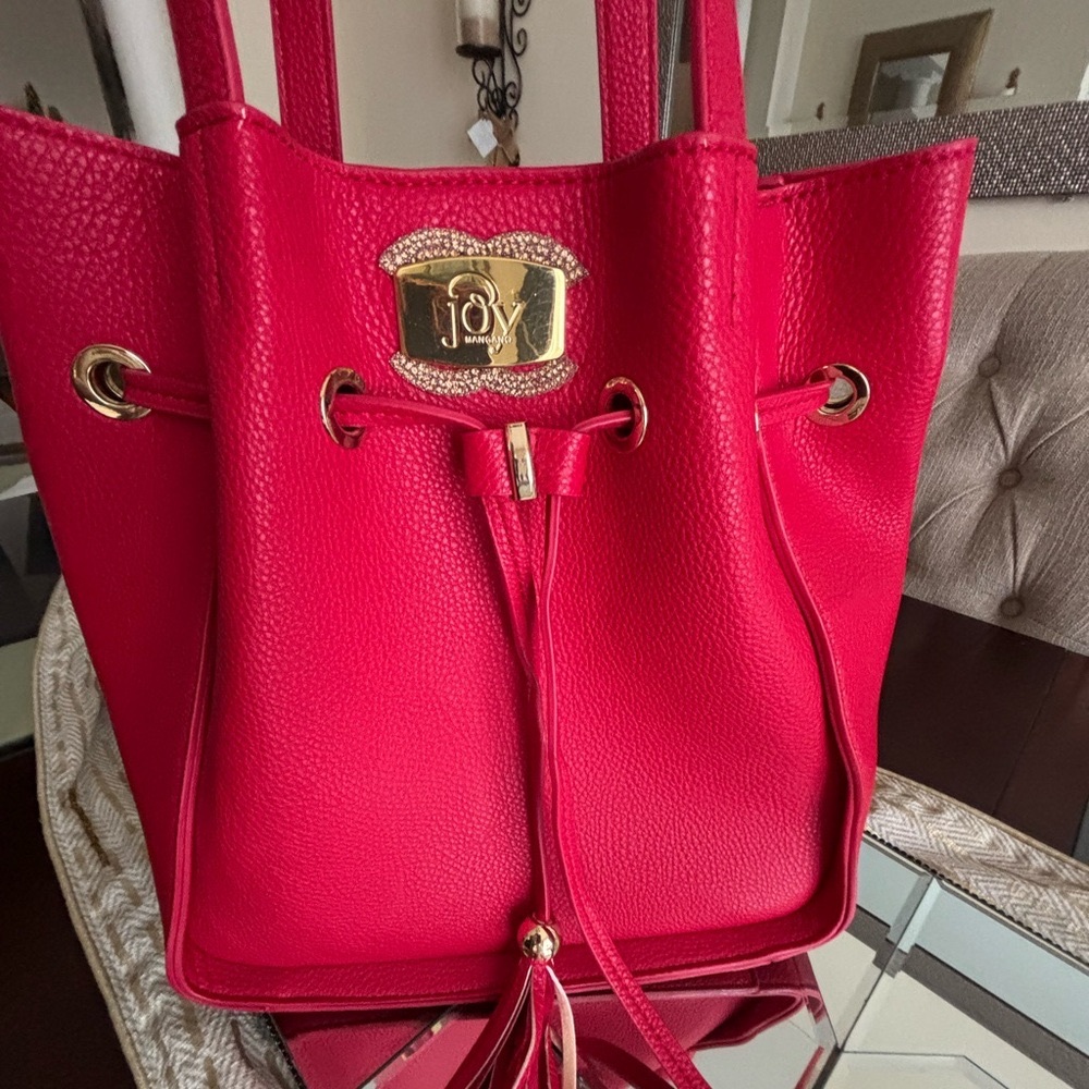 Joy Mangano Vibrant Red Tote Bag - Picture 4 of 12